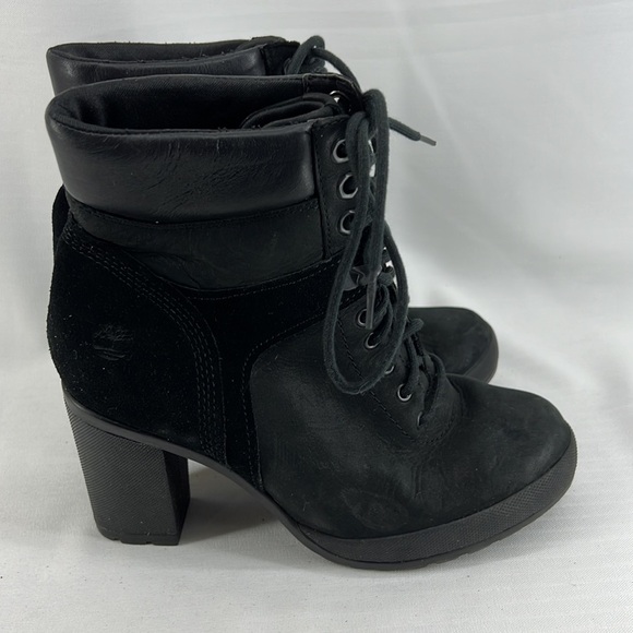 Timberland Camdale Chunky Field Boots Black Leather Lace Up - Picture 7 of 10